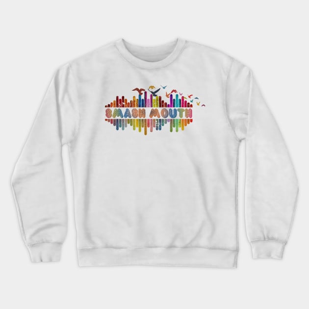 Tone Color Wave With Name-Smash Mouth Crewneck Sweatshirt by Mysimplicity.art